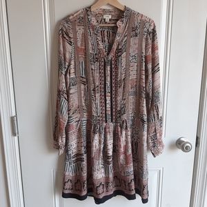 Tiny Printed Ismelda Tunic Mini Dress Size Medium